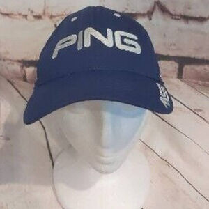 Ping G25 Anser Fitted Golf Hat - Blue with White Letteras Small/Medium S/M